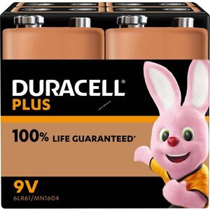 Duracell 6LR61 9V Extra Life hagyományos elem 4db/csomag alkáli kép