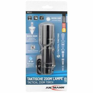 Ansmann M350F LED zseblámpa fekete 4x ANSMANN Alkaline AAA (mikro) elemmel kép