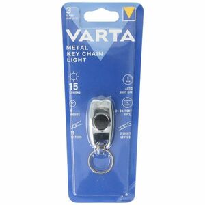Varta LED fém kulcstartó gomb zseblámpa 15lm 2x CR2016 csomag kép