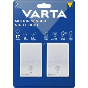 Varta LED mozgásérzékelős éjszakai lámpa 17lm 2db/csomag elemek nélkül AAA zseblámpa kép