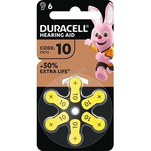 Duracell hallókészülék elem 10 1.4V 6db/csomag Easy Tab Zinc Air kép