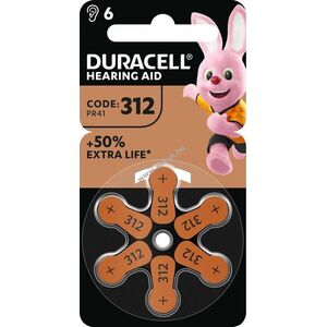Duracell hallókészülék elem 312 1.4V Easy Tab 6db/csomag Zinc Air kép