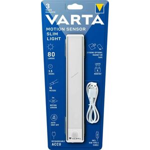 Varta Motion Sensor Slim Light 80lm zseblámpa 1x akku 1db/csomag Li-ion kép