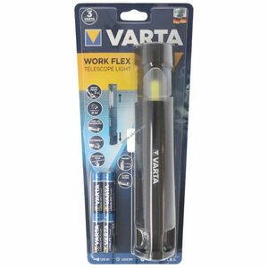 Varta Work Flex teleszkópos munkalámpa 4x AA Mignon ceruza elemekkel együtt COB LED 250lm kép