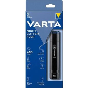 Varta Night Cutter F20R LED zseblámpa 400lm 1db/csomag Micro USB kábel kép