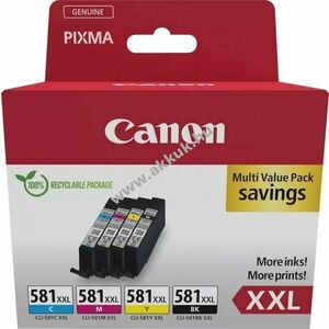 Eredeti Canon CLI-581 XXL nyomtató tintapatron multipack BK/C/M/Y kép