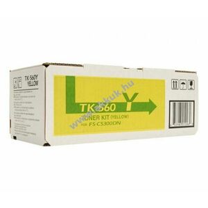 Eredeti Kyocera TK-560Y lézertoner sárga 10000 oldal nyomtató kép