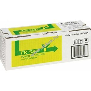 Eredeti Kyocera nyomtató lézertoner TK-580Y sárga 2800 oldal kép