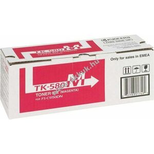 Eredeti Kyocera TK-580M magenta lézertoner nyomtató 2800 oldal kép