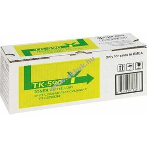 Eredeti Kyocera lézertoner TK-590Y sárga 6000 oldal nyomtató kép