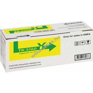 Eredeti Kyocera lézertoner TK-5160Y sárga 12000 oldal nyomtató kép