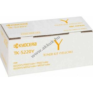 Eredeti Kyocera lézertoner TK-5220Y sárga 1200 oldal nyomtató kép