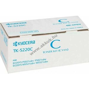 Eredeti Kyocera lézertoner TK-5220C cián 1200 oldal nyomtató kép