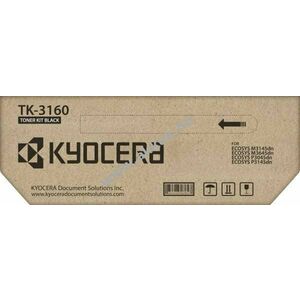 Eredeti Kyocera lézertoner TK-3160 fekete 12.500 oldal nyomtató kép