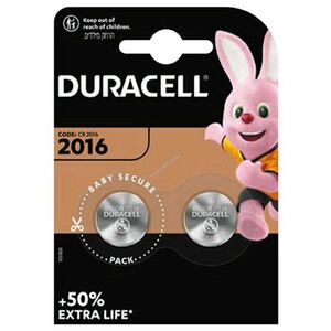 Duracell CR2016 2db/csomag lítium elem kép