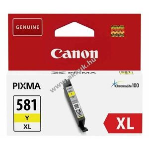 Eredeti Canon tintapatron CLI-581Y XL 8, 3ml sárga nyomtató kép