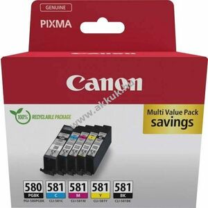Eredeti Canon tintapatron multipack PGI-580PGBK/CLI-581BK/C/M/Y nyomtató kép