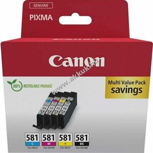 Eredeti Canon tintapatron multipack CLI-581BK/581C/581M/581Y nyomtató kép