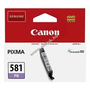 Eredeti Canon tintapatron CLI-581PB 5, 6ml photo kék nyomtató kép