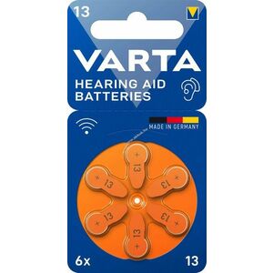 Varta PR48/04606/13 13 1.4V 6db/csomag hallókészülék elem Zinc Air kép