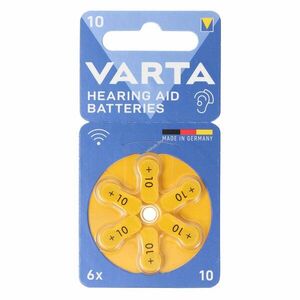Varta 10 hallókészülék elem 1.4V 6db/csomag Zinc Air kép