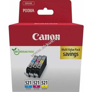 Eredeti Canon tintapatron multipack CLI-521C/521M/521Y nyomtató kép