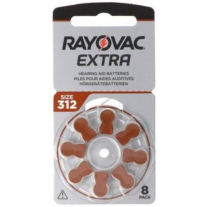 Rayovac HA312 PR41 hallókészülék elem 8db/csomag 6+2 ingyen kép