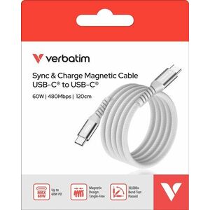 Verbatim USB-C/USB-C töltő- és adatkábel 1, 2m 60W 480MBit/s kék mágneses kép
