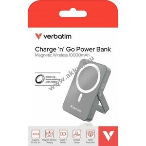 Verbatim Charge'n'Go akku powerbank 10000mAh Wireless USB-C QC-PD 3.0 1db/csomag Li-Polymer kép