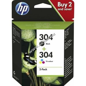 Eredeti HP tintapatron kombicsomag 3JB05AE NR.304 N9K06AE N9K05AE fekete/színes nyomtató kép