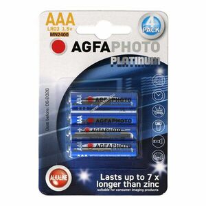 AgfaPhoto Platinum AAA (mikro) LR03 hagyományos elem 4db/csomag alkáli kép