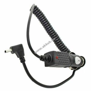 Autós Mini-USB töltőkábel 5V 1000mA 1m derékszögű csatlakozó fekete kép