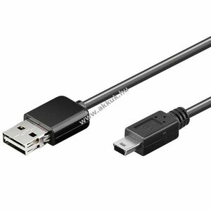 Mini-USB töltőkábel TING Hörstift kb.100cm fekete kép