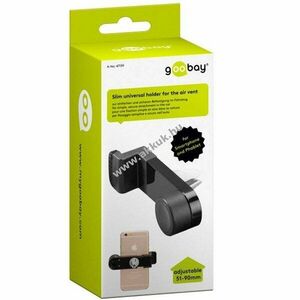Univerzális Slim mobiltelefon tartó autó légbeömlő lamellákba 51-90mm fekete kép