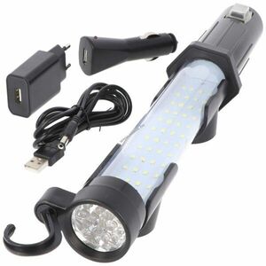 XCell LED munkalámpa 65 LED beépített 18650 akku és töltő 12V adapterrel Li-Ion kép