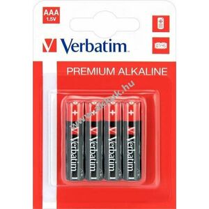 Verbatim AAA LR03 1.5V 4db/csomag hagyományos elem alkáli kép