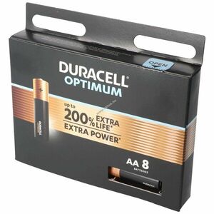 Duracell Optimum AA Mignon ceruza LR6 LR06 MX1500 1.5V 8db/csomag okosotthon elem alkáli kép