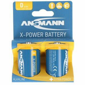Ansmann X-Power D (góliát) LR20 2db/csomag hagyományos elem alkáli kép