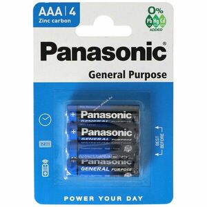 Panasonic univerzális hagyományos elem AAA (mikro) 4db/csomag kép