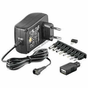 Univerzális stabilizált kapcsolóüzemű tápegység 3-12V 700-1500mA 8db csatlakozó kép