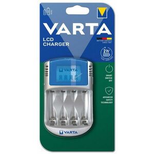 Varta univerzális AA/AAA akku töltő LCD kijelző USB 12V autós adapter NiMH kép