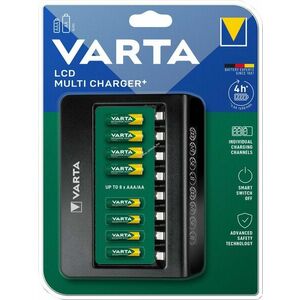 Varta Akku töltő LCD USB AA Mignon ceruza/AAA Micro 8db NiMH kép