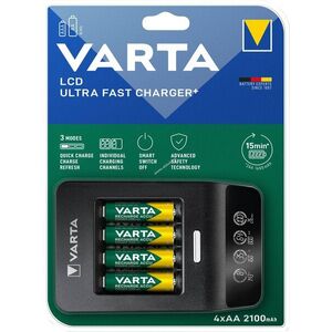 Varta univerzális LCD töltő 4x AA Mignon ceruza 2500mAh akku NiMH kép