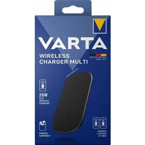 Varta Fast Wireless Charger Multi Qi 9V 20W vezeték nélküli töltő fekete USB Micro-B 1db/csomag kép