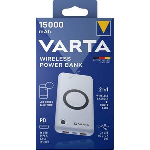 Varta Powerbank akku 3, 7V 15000mAh vezeték nélküli Qi 2xUSB-A 1xUSB-C QC3.0 PD20W csomag Li-Polymer kép