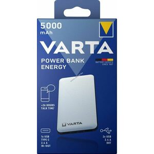 Varta Powerbank Energy 5V 5000mAh fehér akku Li-Polymer kép