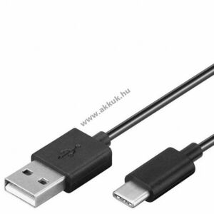 USB-C töltő- és adatkábel 2m fekete USB 2.0 Type-C 3A kép