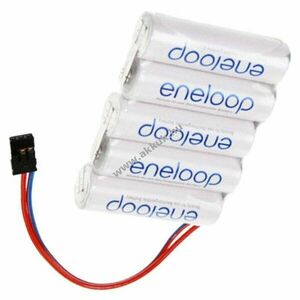 Panasonic eneloop AA Mignon ceruza akku 6V 1900mAh modellépítő Graupner csatlakozó 1db/csomag NiMH kép