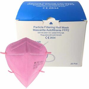 20db/csomag FFP2 védőmaszk pink 5-rétegű DIN EN1492001+A12009 kép