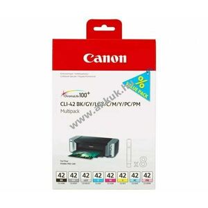 Eredeti Canon CLI-42 multipack tintapatron nyomtató BK GY LGY C M Y PC PM kép